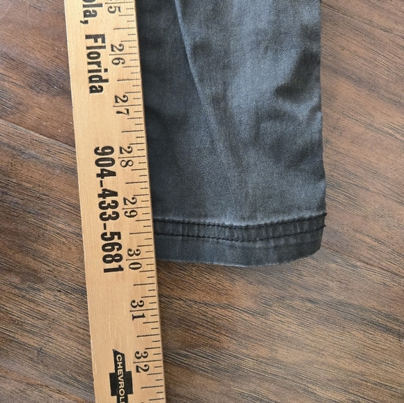 Harley Davidson Side Clasp Skinny Pants Dark Gray Womens Size 4 - Picture 4 of 6